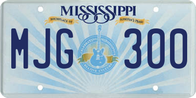 MS license plate MJG300