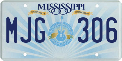 MS license plate MJG306