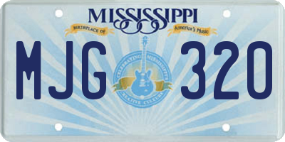 MS license plate MJG320