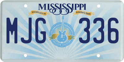 MS license plate MJG336