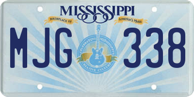 MS license plate MJG338