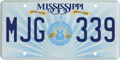 MS license plate MJG339