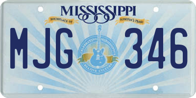 MS license plate MJG346