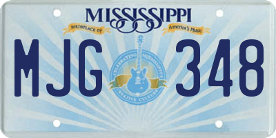 MS license plate MJG348