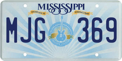 MS license plate MJG369