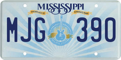 MS license plate MJG390