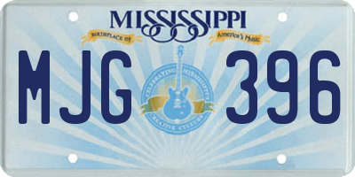 MS license plate MJG396
