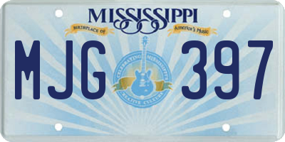 MS license plate MJG397