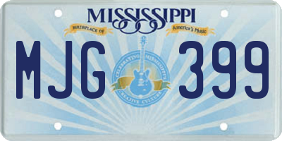 MS license plate MJG399