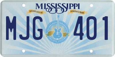 MS license plate MJG401