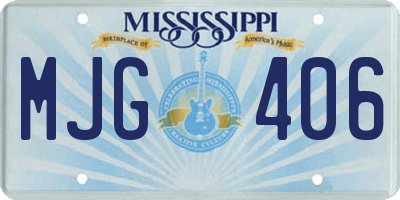 MS license plate MJG406