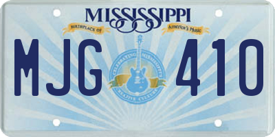 MS license plate MJG410