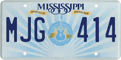 MS license plate MJG414