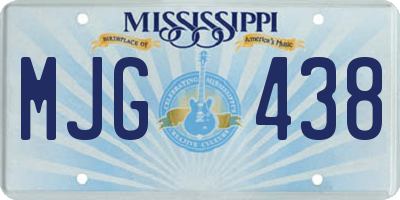 MS license plate MJG438