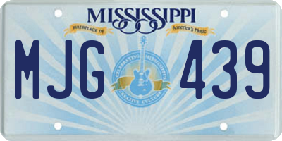MS license plate MJG439