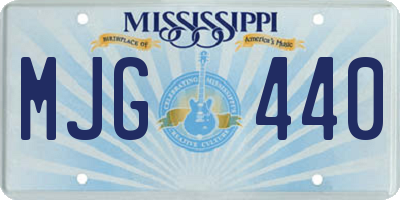 MS license plate MJG440