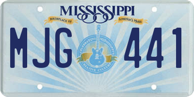 MS license plate MJG441