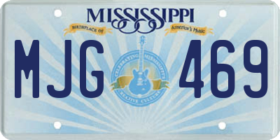MS license plate MJG469