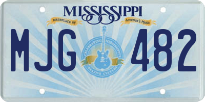 MS license plate MJG482