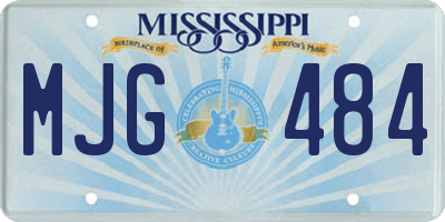 MS license plate MJG484