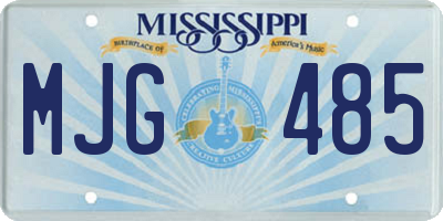 MS license plate MJG485