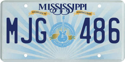 MS license plate MJG486