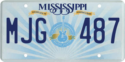 MS license plate MJG487
