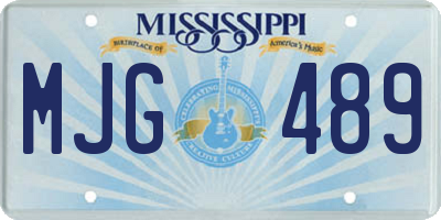 MS license plate MJG489