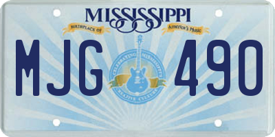 MS license plate MJG490