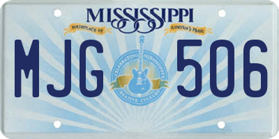 MS license plate MJG506