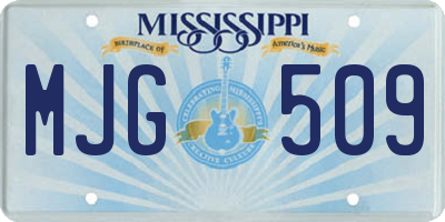 MS license plate MJG509