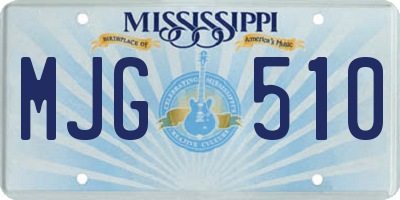 MS license plate MJG510