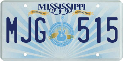 MS license plate MJG515