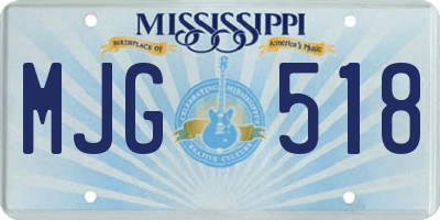 MS license plate MJG518