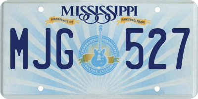 MS license plate MJG527