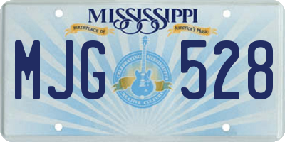 MS license plate MJG528
