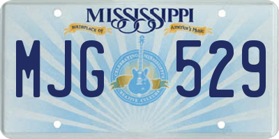 MS license plate MJG529