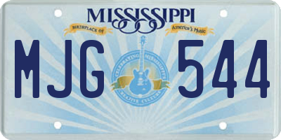 MS license plate MJG544
