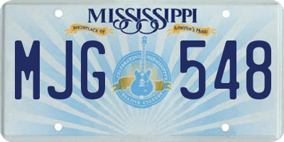 MS license plate MJG548