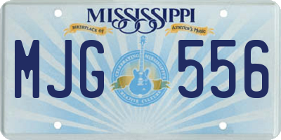 MS license plate MJG556