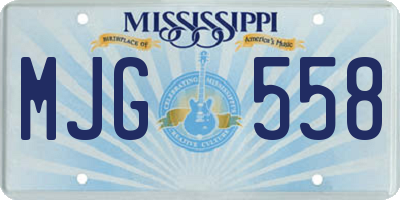 MS license plate MJG558