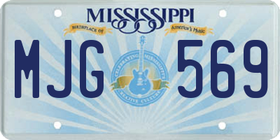 MS license plate MJG569