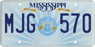 MS license plate MJG570