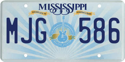 MS license plate MJG586