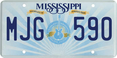 MS license plate MJG590