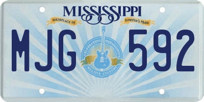 MS license plate MJG592