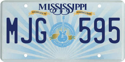 MS license plate MJG595
