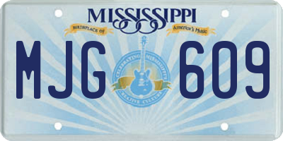 MS license plate MJG609