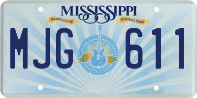 MS license plate MJG611
