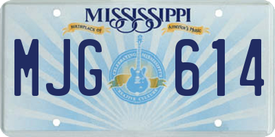MS license plate MJG614